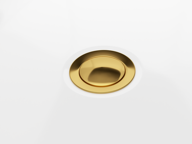 Badewannen-Finish-Set aus Golden – Click-Clack-Stecker mit Abdeckung
